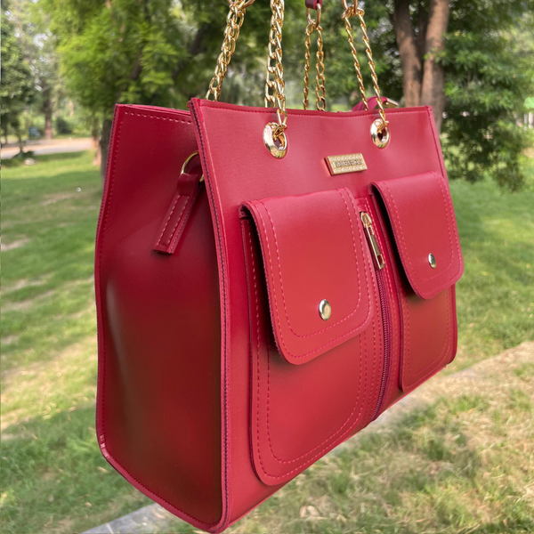 DOUBLE POCKET SHOULDER BAG